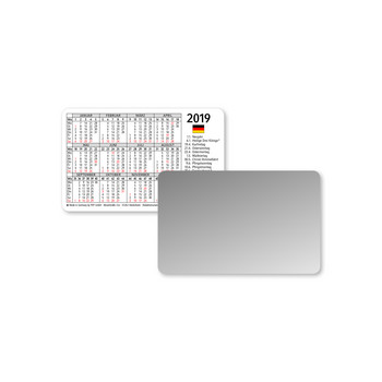 Scheckkartenkalender Credit