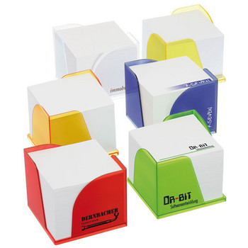 Zettelbox mit 2 Papierentnahmen mit Papier