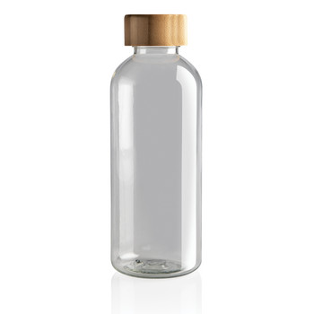 GRS rPET Flasche mit FSC Bambus-Deckel