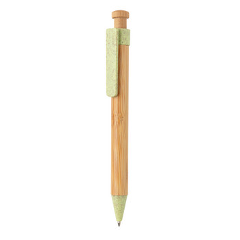 Bambus Stift mit Weizenstroh-Clip